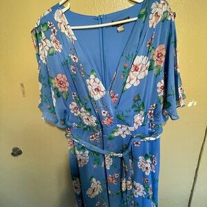 Jessica Howard Floral Blue Maxi Dress